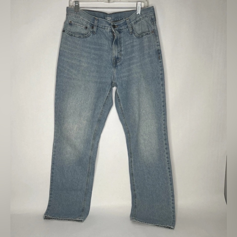 Old‎ Navy Jeans Mens 33x32 Light Wash Straight Relaxed Fit 100% Cotton Denim